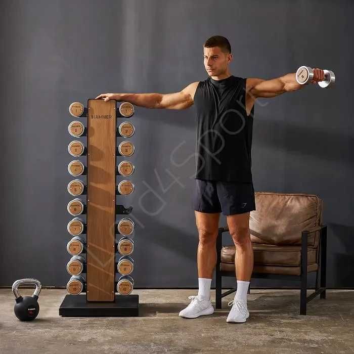 Zestaw drewniano-stalowy 1-10 kg ze stojakiem # Salon z ekspozycją