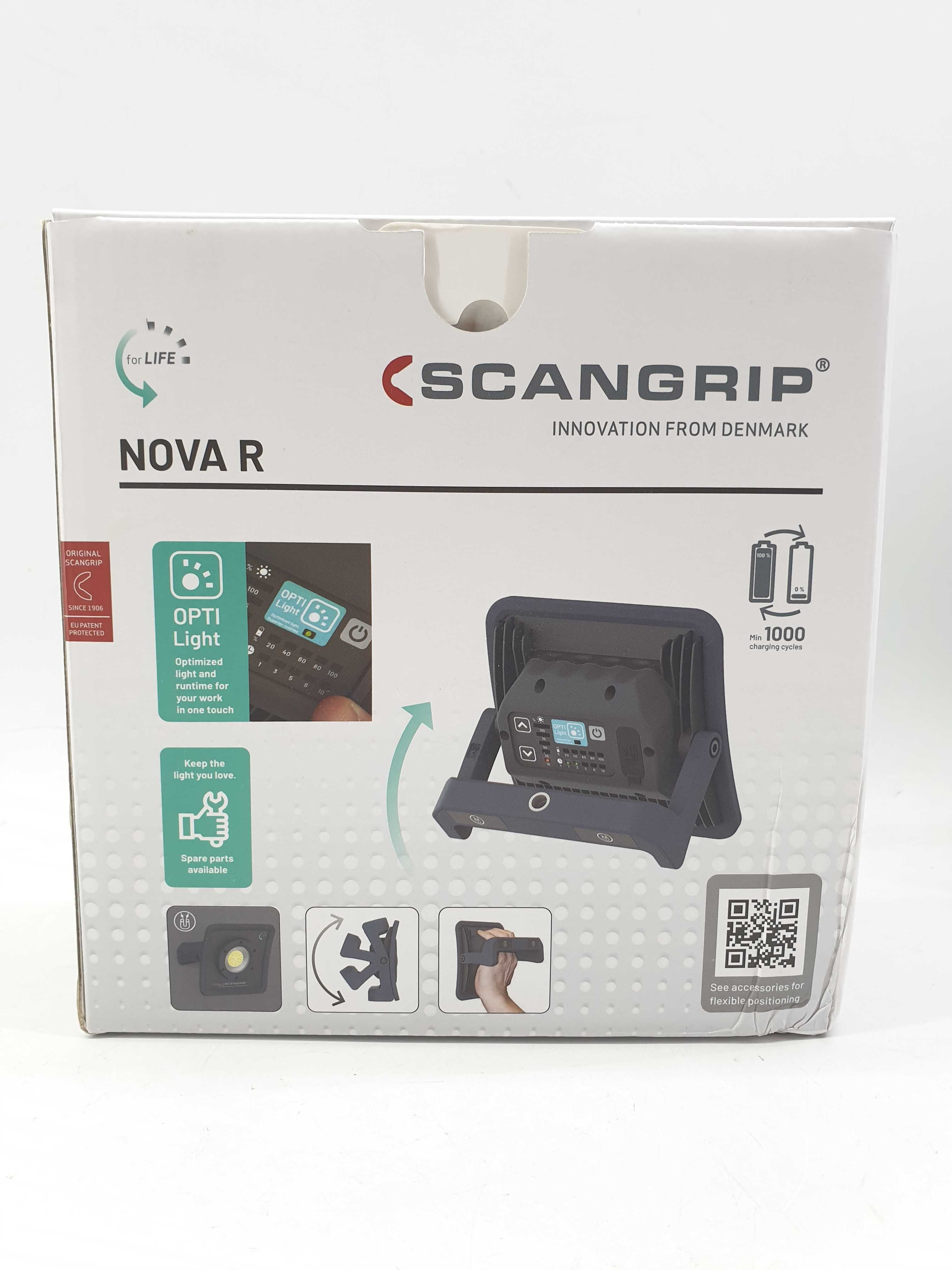 Lampa robocza LED 2000 lm akumulatorowa SCANGRIP NOVA R  Scangrip
