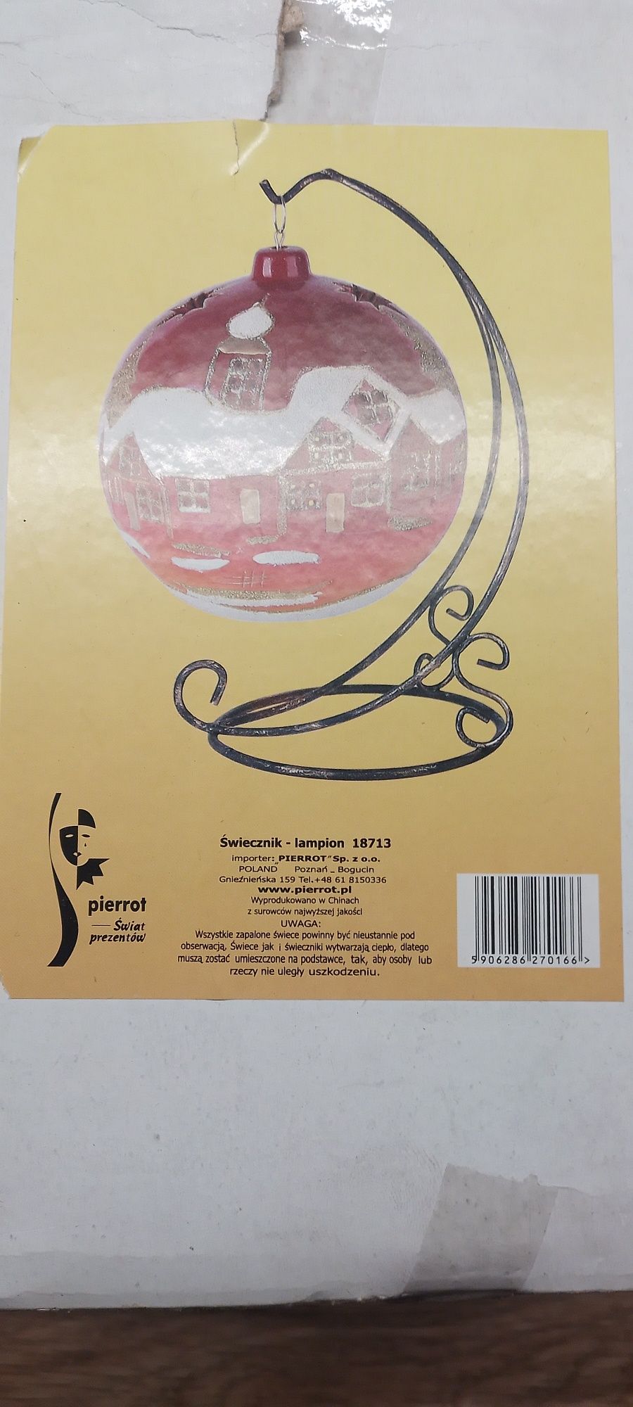 Lampion kulą świecznik