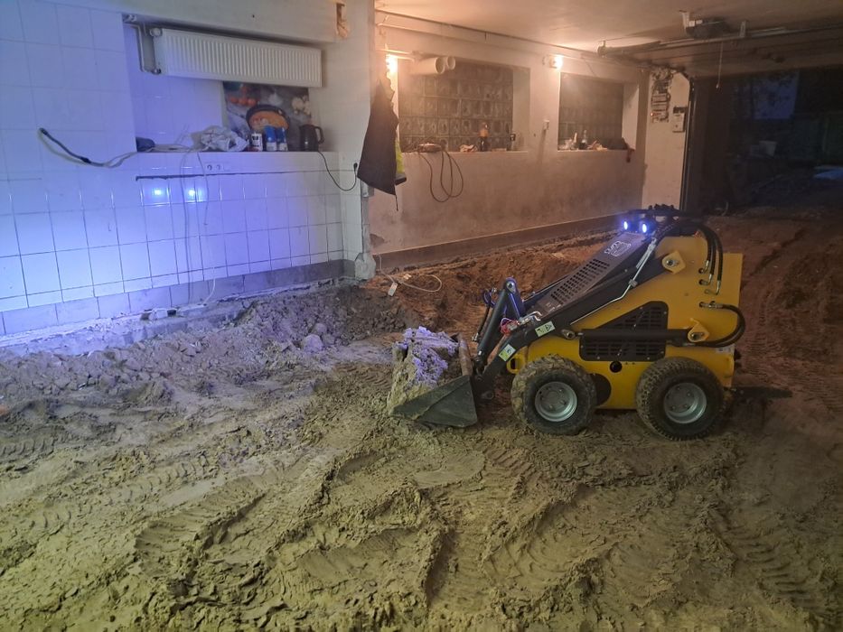 Glebogryzarka separacyjna odwodnienie szambo zbiornik zakładanie trawa