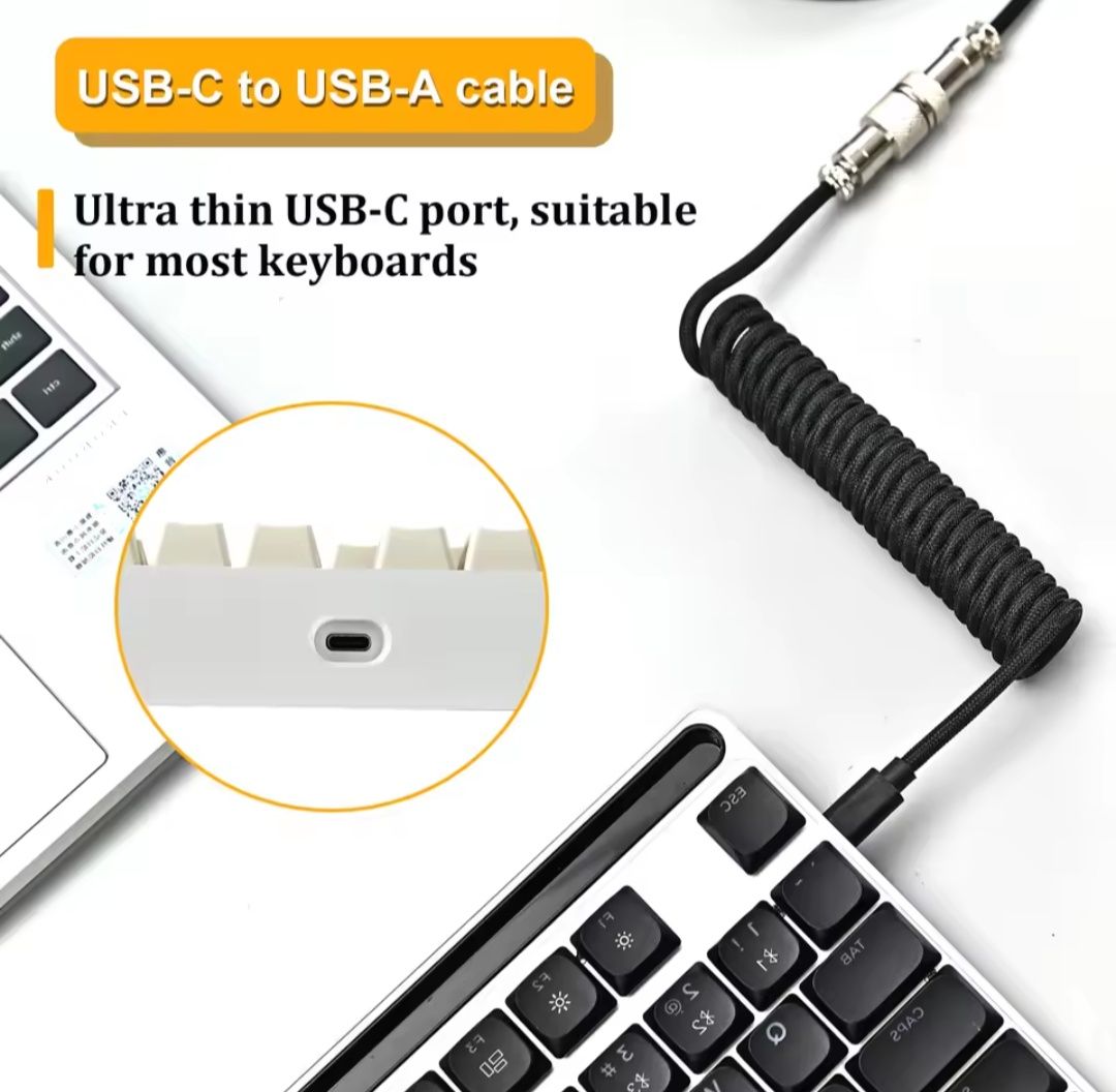 Кастомний кабель-авіатор для клавіатури (Type-C - Usb) (Aviator)