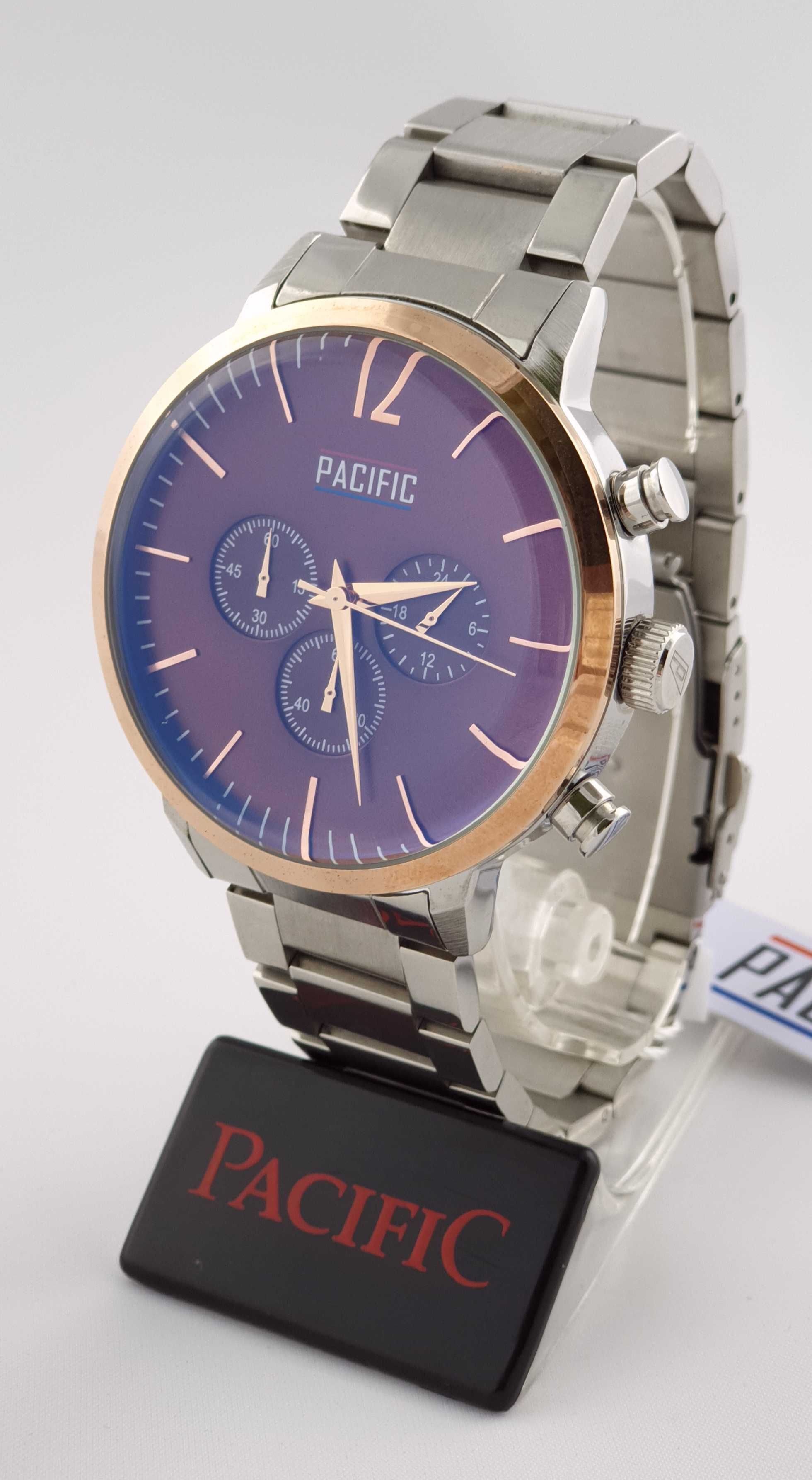 PACIFIC X0032 - Męski Zegarek Brązowy, Chronografy