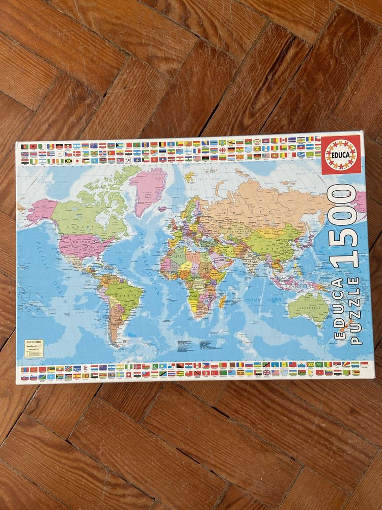 Puzzle mapa mundo 1500 peças