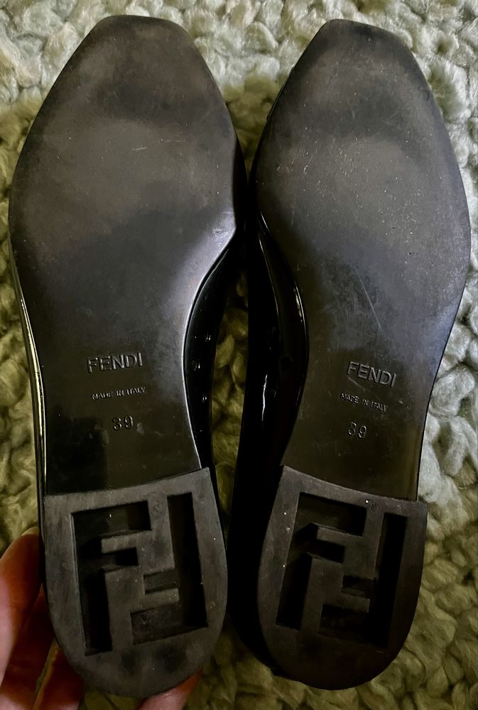 Женские силиконовые балетки, босоножки, туфли, сандали FENDI, оригинал