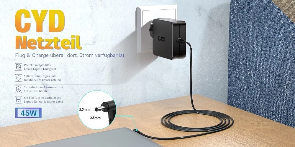 Zasilacz do laptopa asus cyd 19v 45w 2.37a