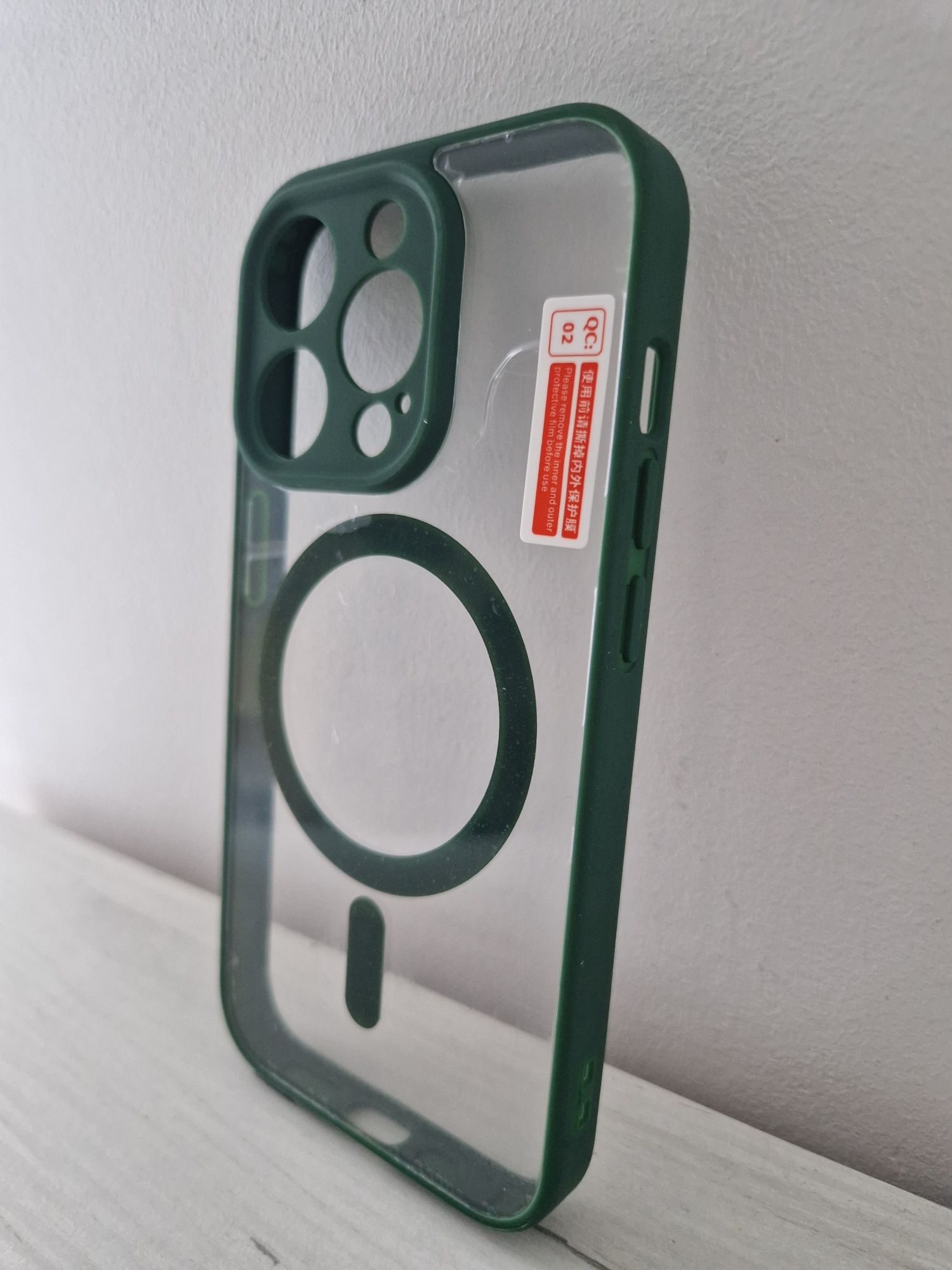 Acrylic Color Magsafe Case do Iphone 15 Pro zielony