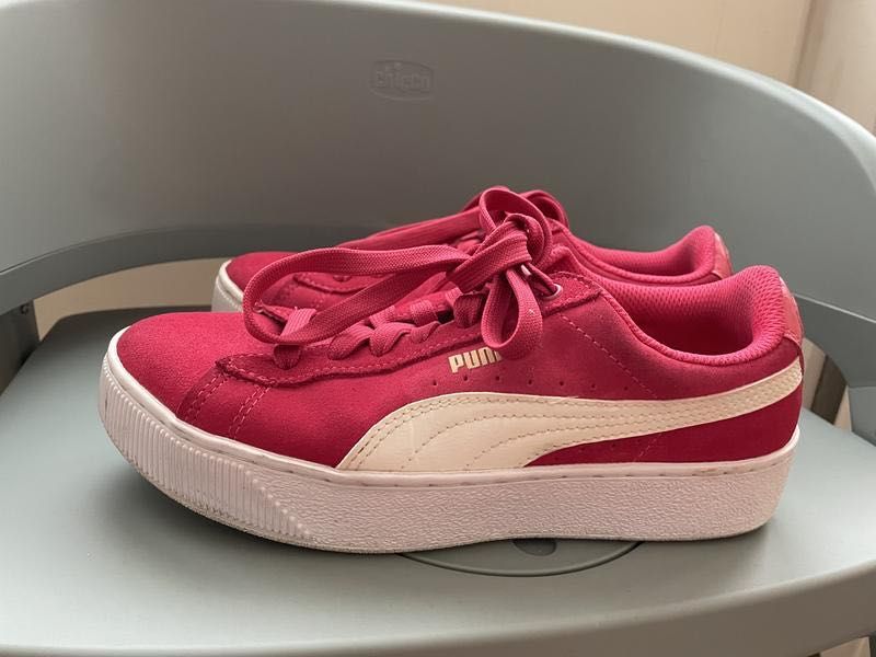 Натуральна замша Чудові  рожеві кеди puma оригінал кросівки puma