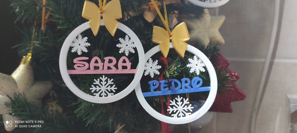 Bolas de Natal personalizadas com nome