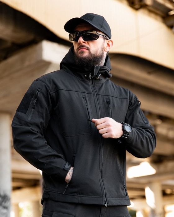 Міська тактична куртка MAXIMUS софтшел black