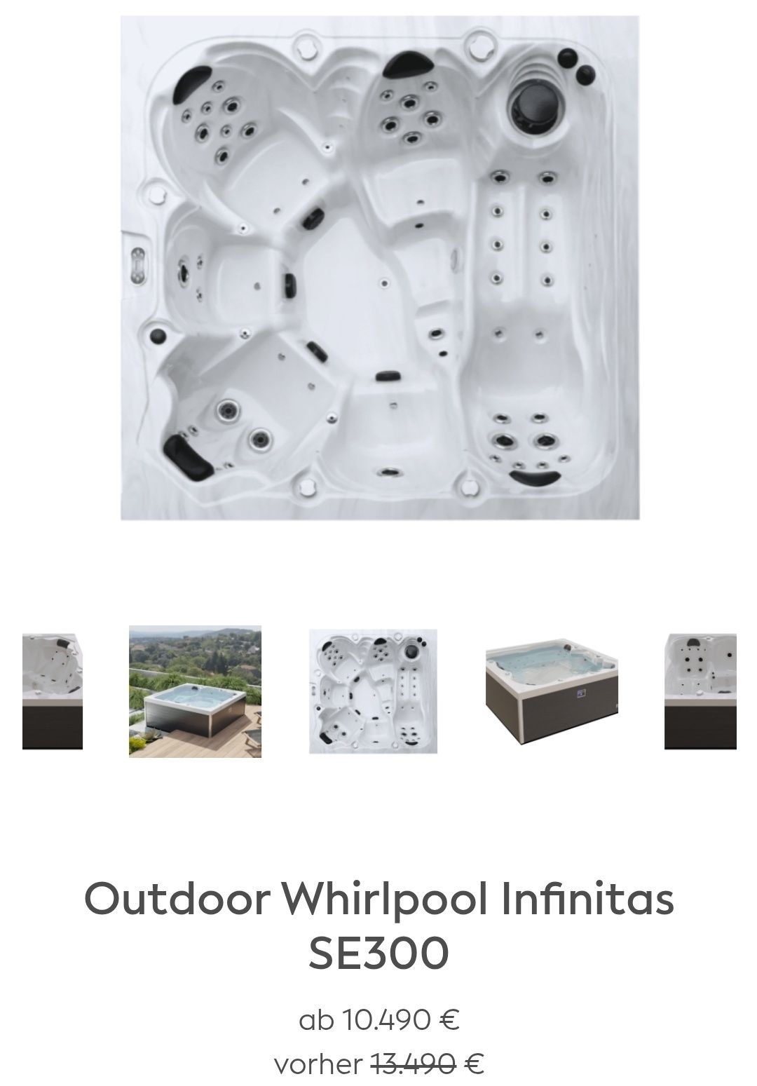 Jacuzzi ogrodowe Made in Germany na zewnątrz infinitas SE 300