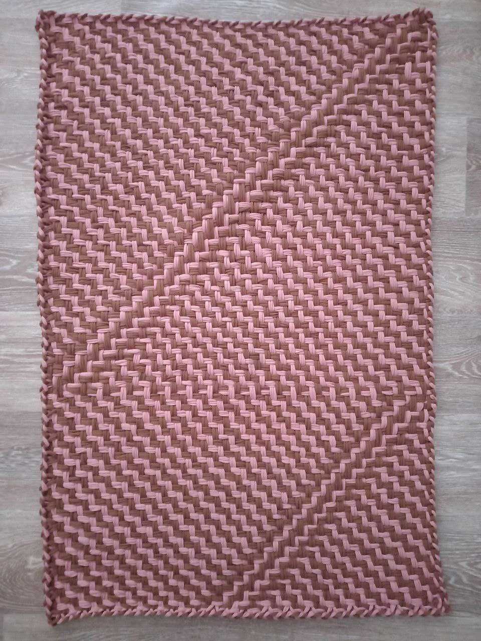 великий коврик на підлогу килимок плетений 90 на 60