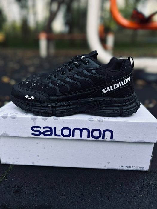 Мужские кроссовки Salomon Черные Термо кросіаки чоловічі осінні