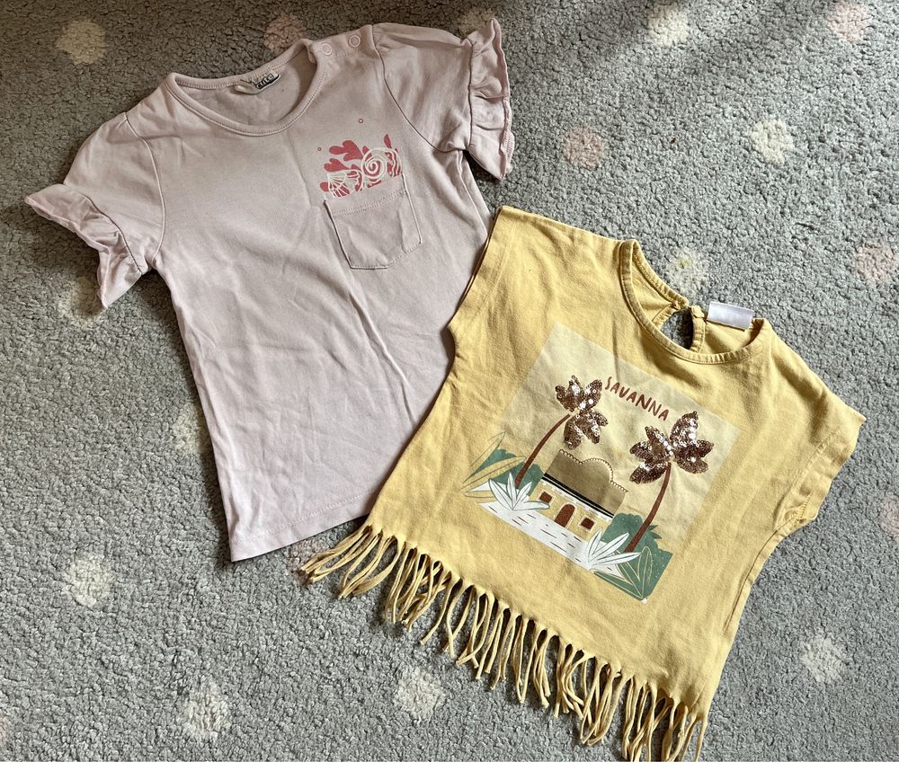 T-shirt y na lato, koszulka z krótkim rękawem, 2 sztuki, 86