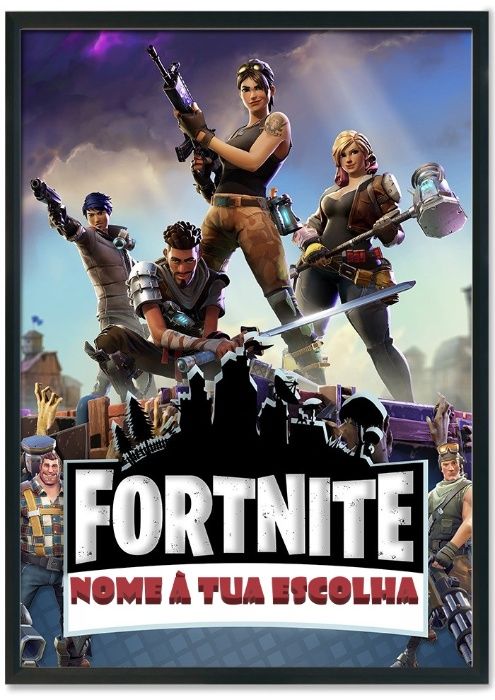 FORTNITE com nomes personalizados - Quadros 40x50cm