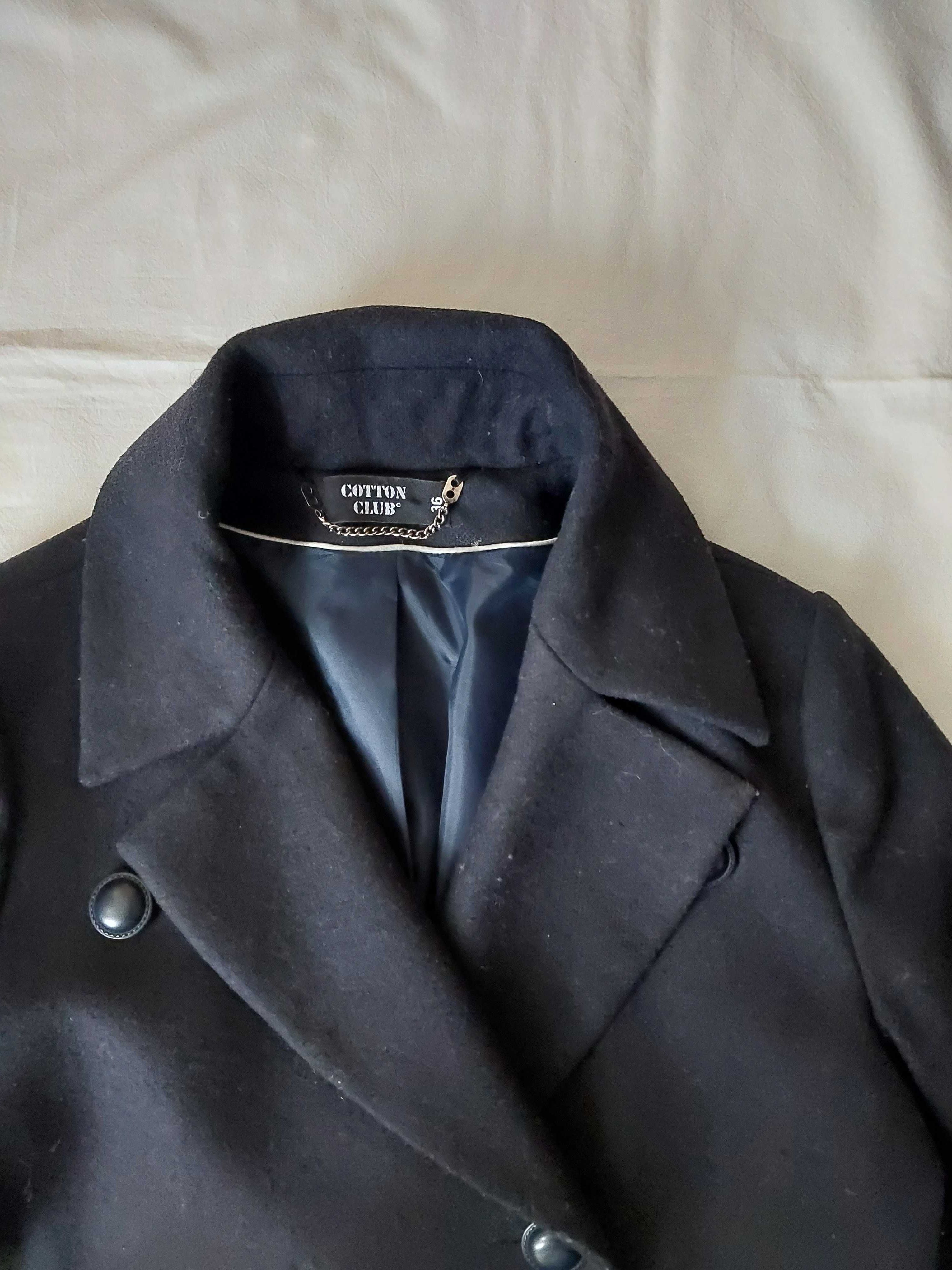 Cotton Club płaszcz 80% wełny rozmiar 36 S super