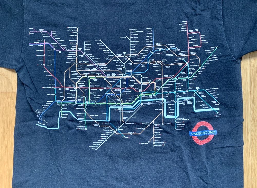 T-shirt metro de Londres