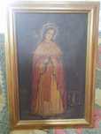 Quadro antigo Santa Catarina de Siena