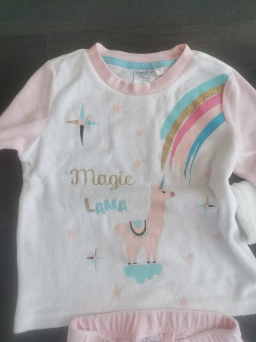 Ciepłe piżamy dla dziewczynki rozmiar 116