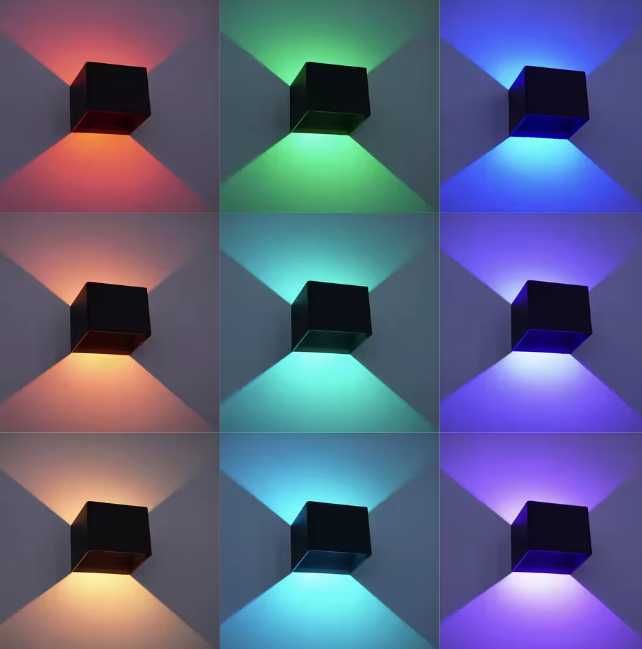 2 Lâmpadas de parede LED com controle remoto
