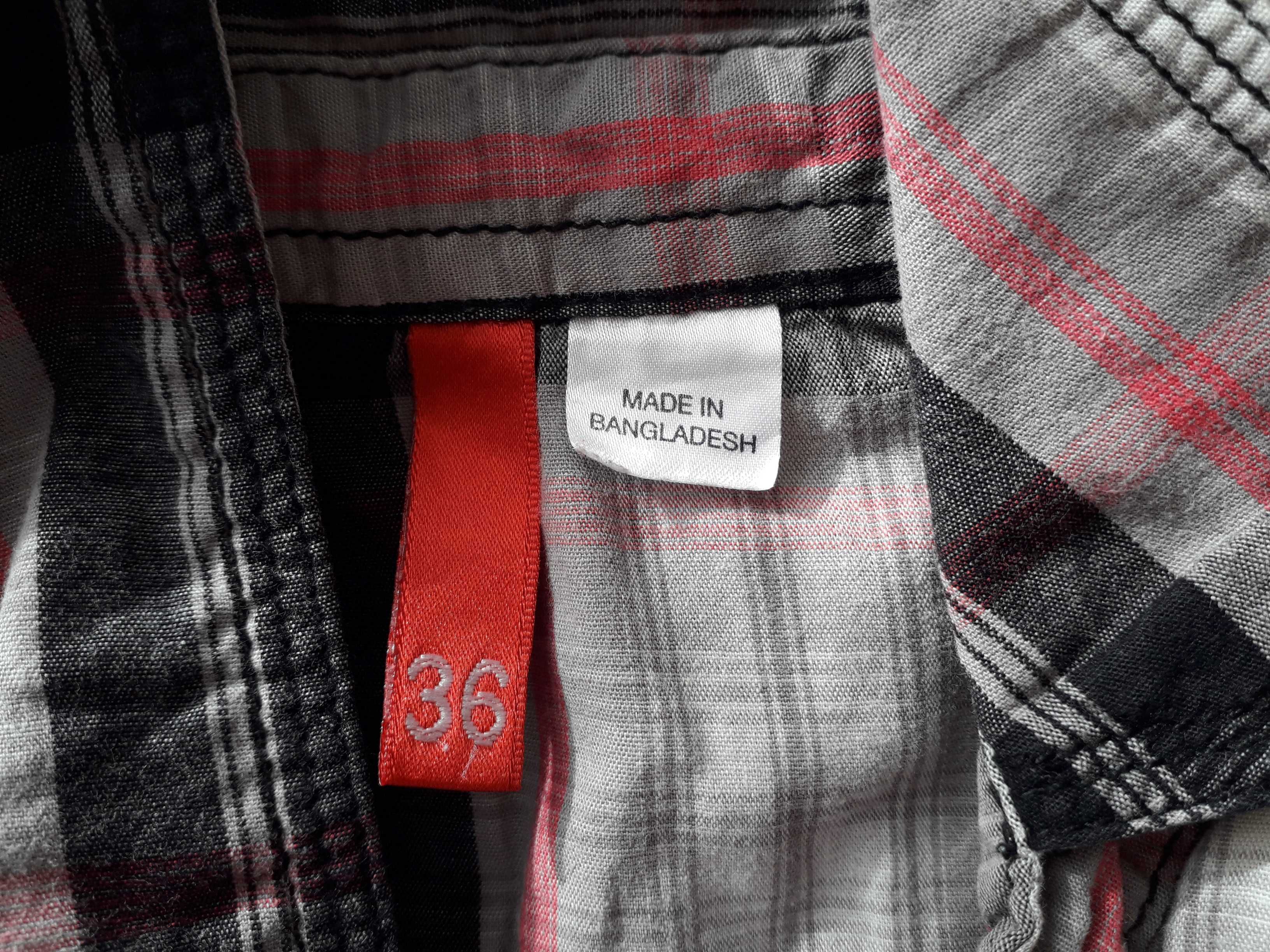Koszula w kratę 100% bawełna, roz.S/36, H&M