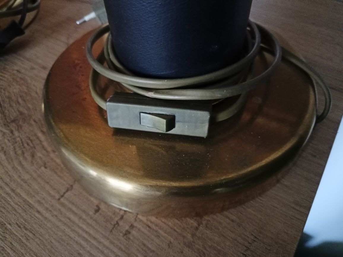 Lampy stołowe mid century modern art deco kule mosiądz vintage