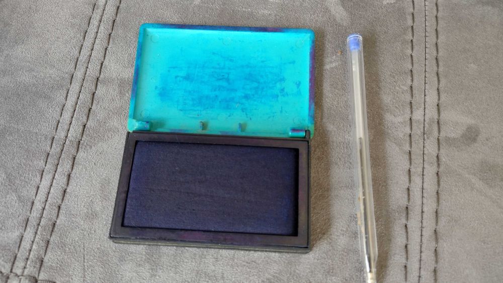 Almofada de carimbo vIntage marca CISNE, tampa plástica