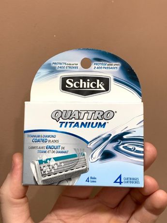 "NEW" Картриджи Schick Quattro Titanium 4Шт. ОРИГИНАЛ Made in Germany