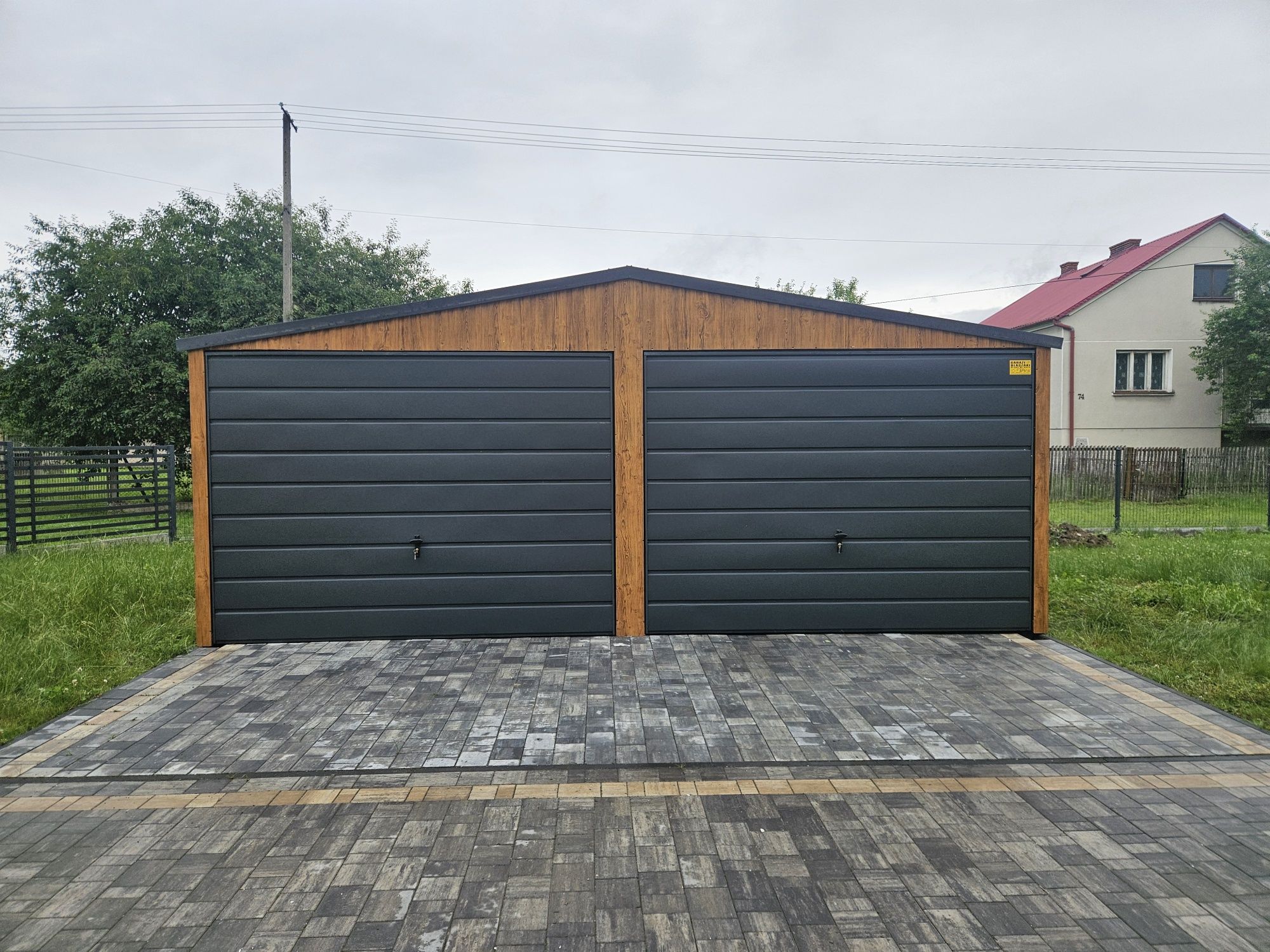 6x5.8 POD Garaż Blaszany Blaszak Garaże Blaszane Blaszaki Drewnopodobn