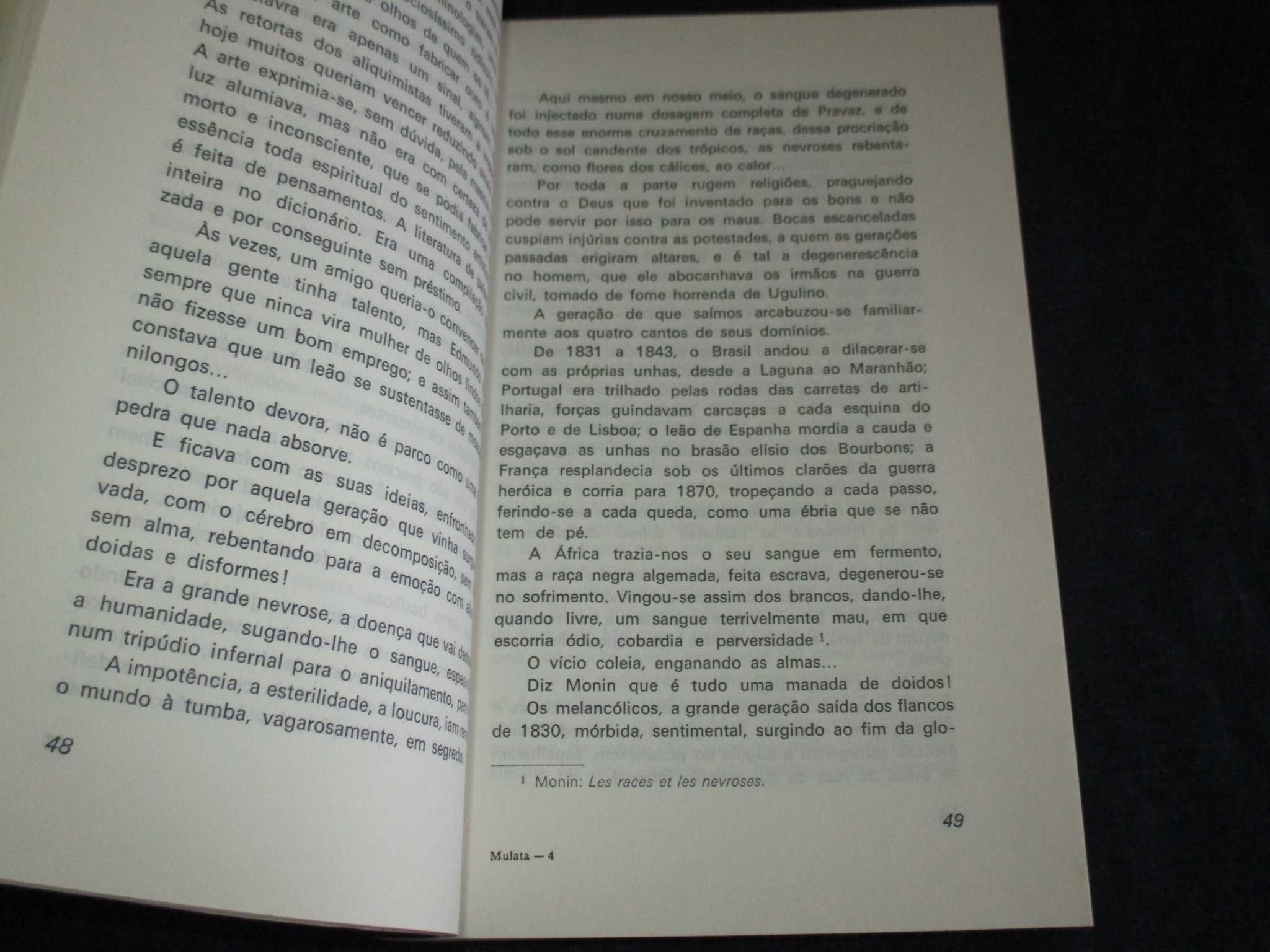 Livro A Mulata Carlos Malheiro Dias Edição Comemorativa 1975