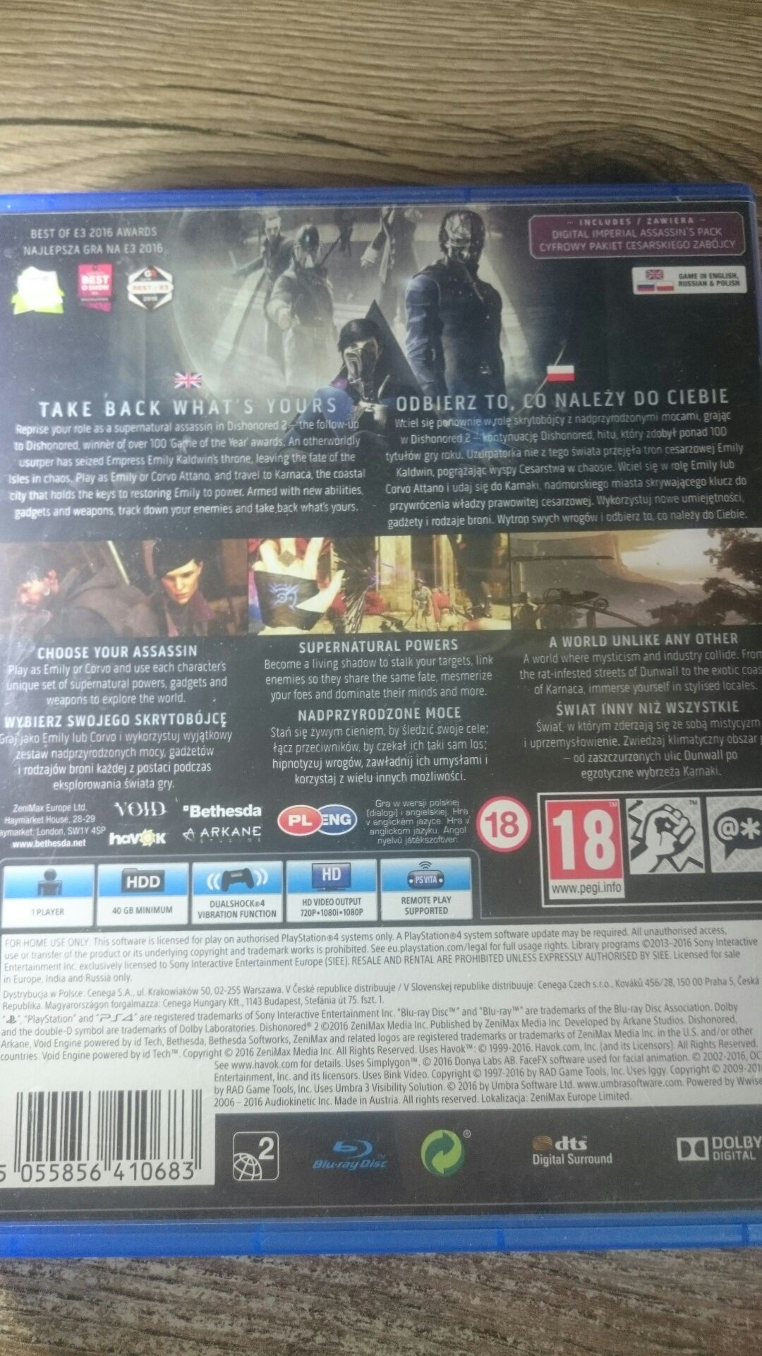 Gra Dishonored 2  eng. PS4  playstation 4  Wiedźmin GTA