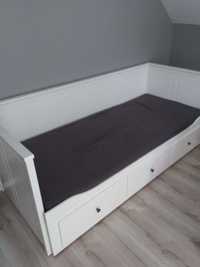 Łóżko Ikea Hemnes 80x200 160x200 białe z szufladami + 2 materace