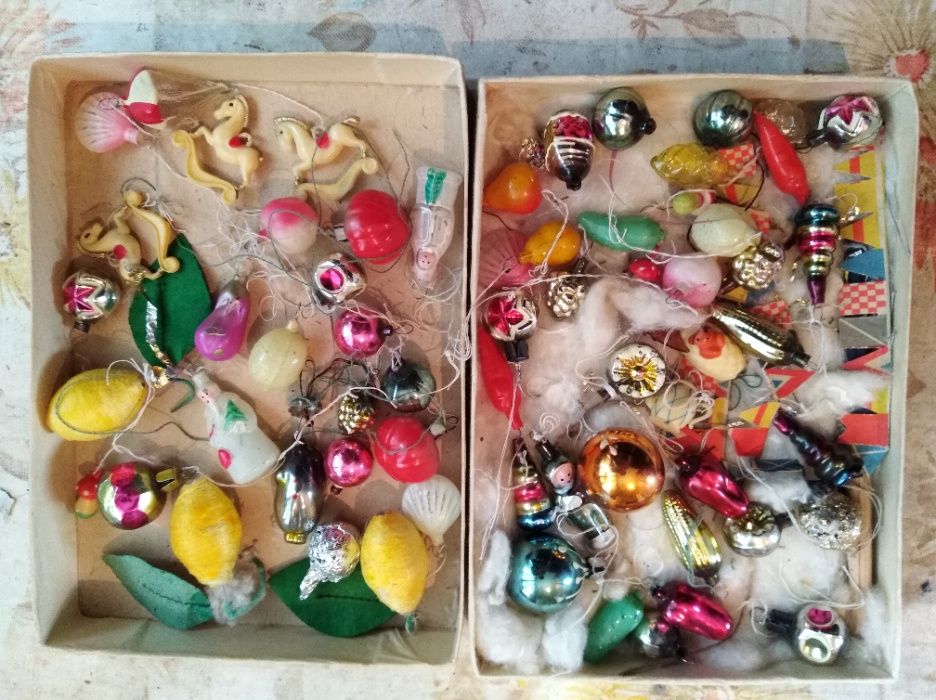 Елочные игрушки СССР стекло, пластмаса, вата, флажки штука 30 грн
