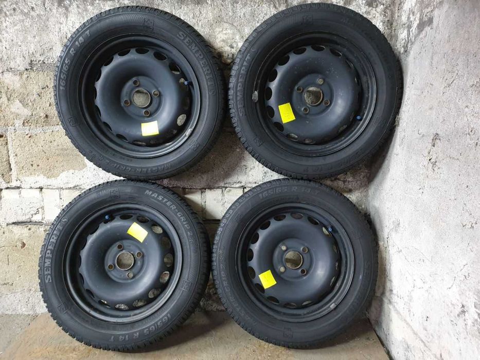 Felgi Stal Aygo Citroen C1 Peugeot 108 R14 4x100 opony zima 165/65R14