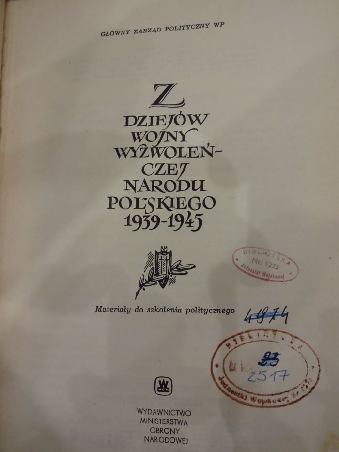 materiały do szkolenia politycznego z 1954, 1959 i 1960 roku