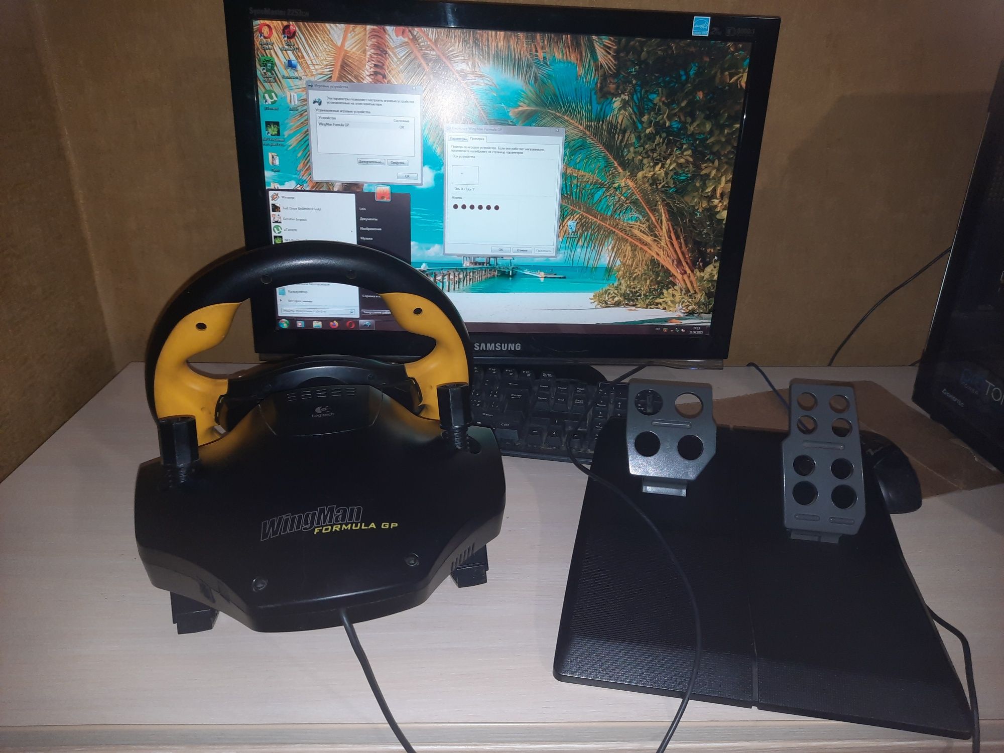 Игровой руль logitech WingMan formula GP