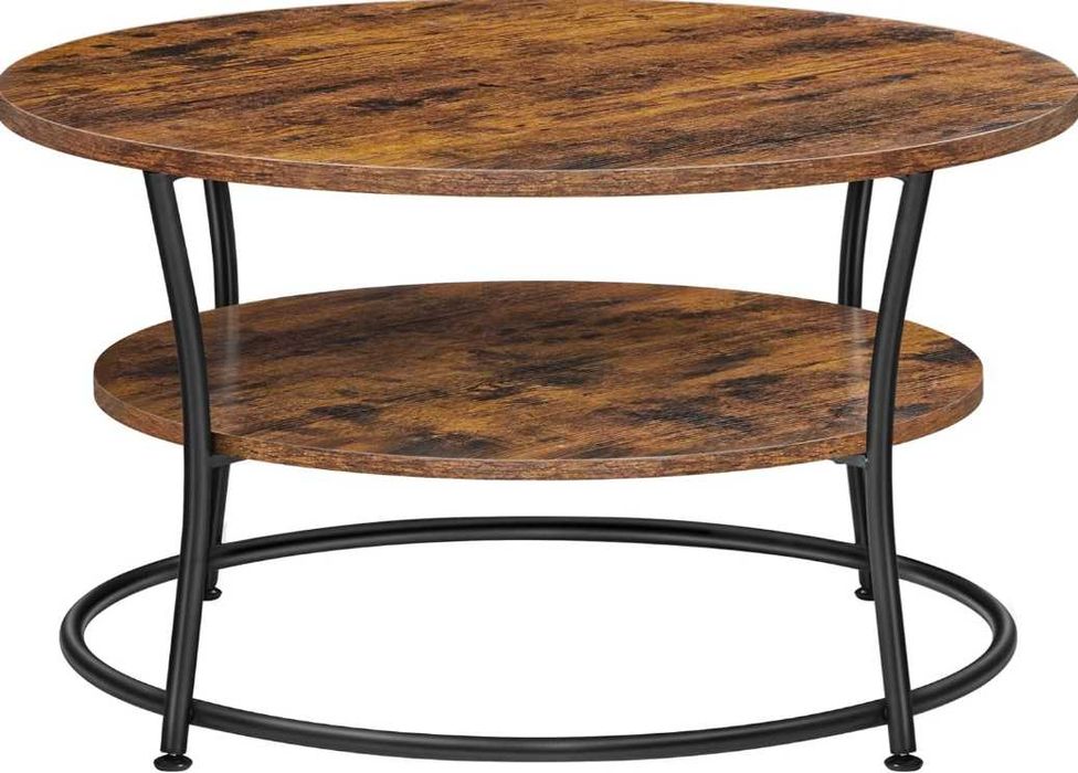 Stolik kawowy z półką, rustykalny VASAGLE