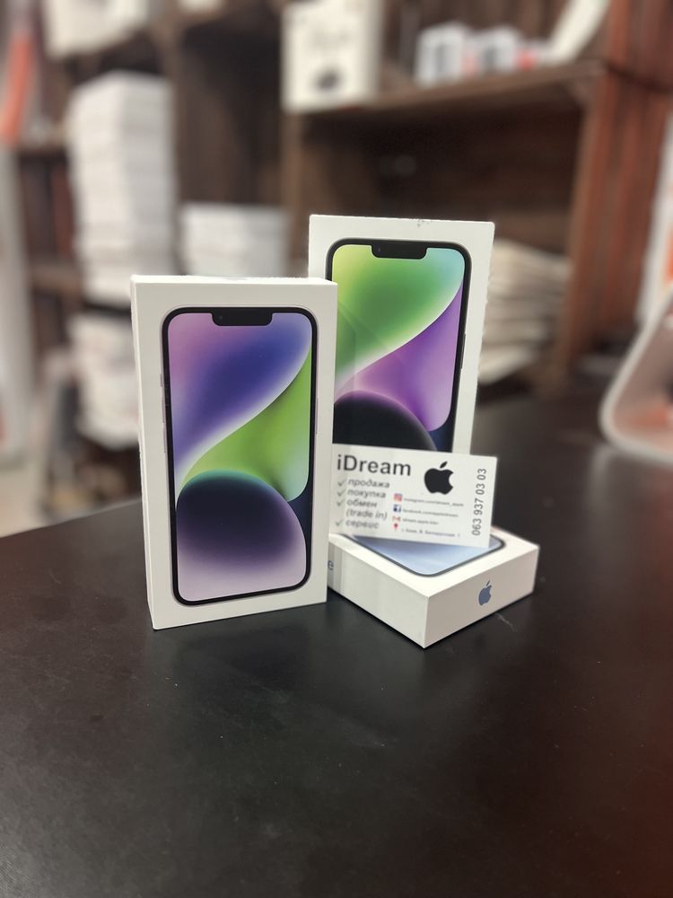 Apple iPhone 14 128 gb Purple ГАРАНТИЯ от МАГАЗИНА  С сим