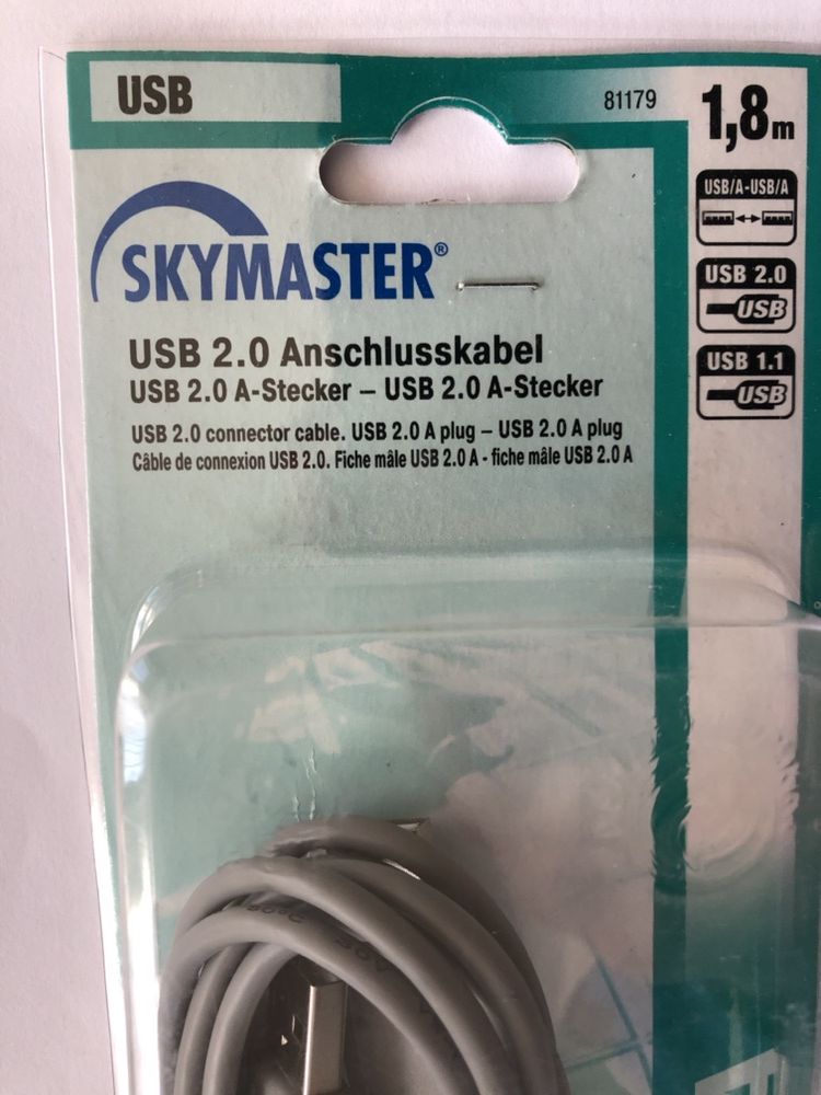 Kabel przyłączeniowy USB 2.0 - 1,8 m