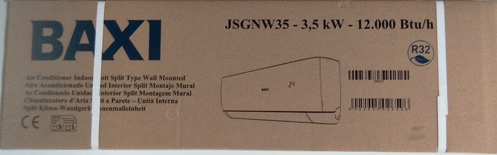 Ar condicionado Baxi LSGT40 e 2 unidades interiores novo.
