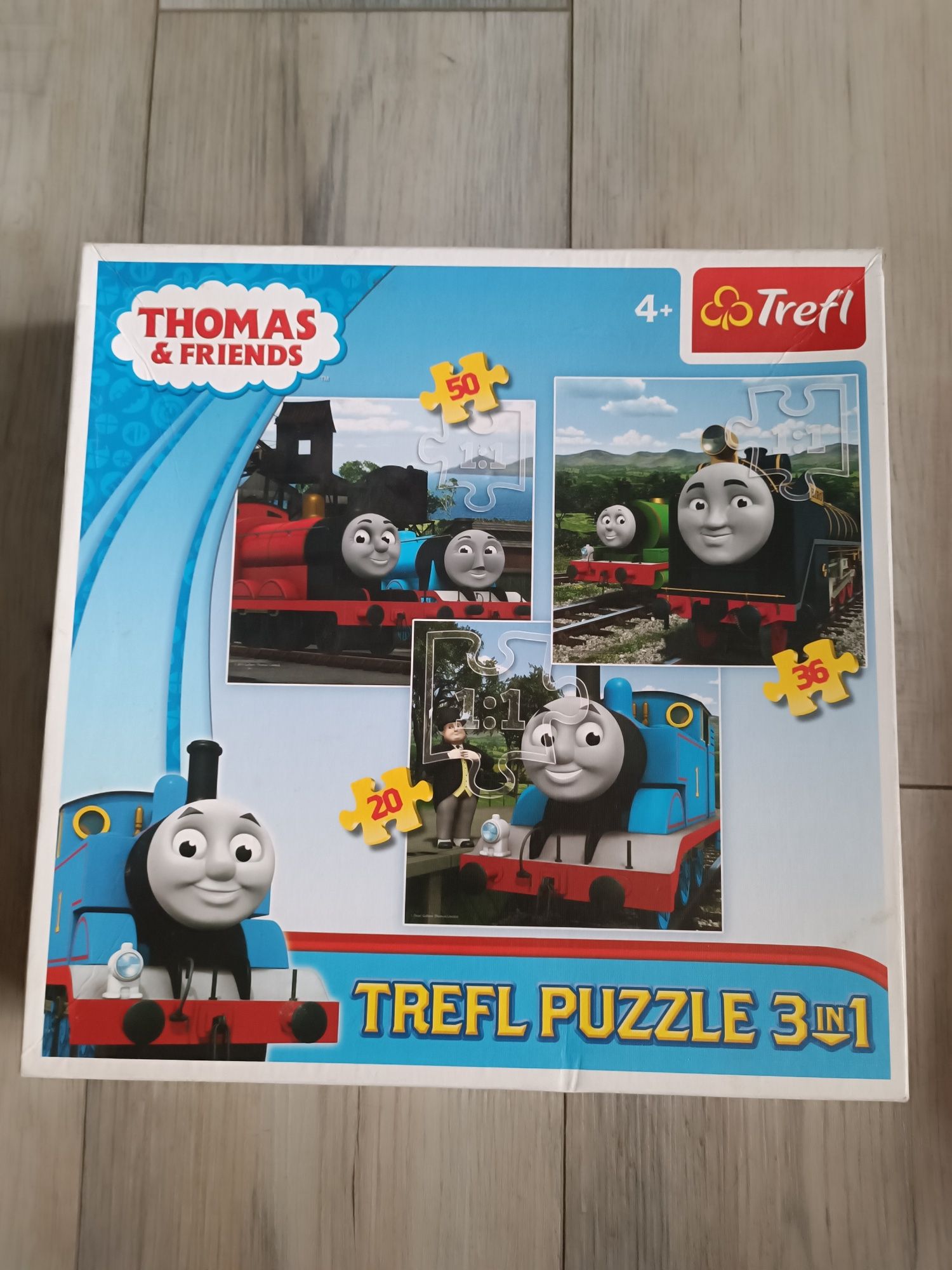 Puzzle 3 in 1 Tomek i przyjaciele firmy Trefl wiek 4+