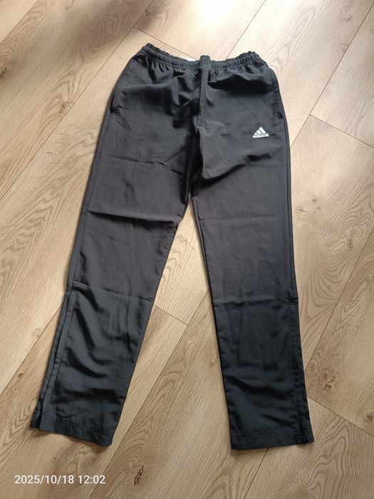 Spodnie sportowe dresowe materiałowe adidas r.160