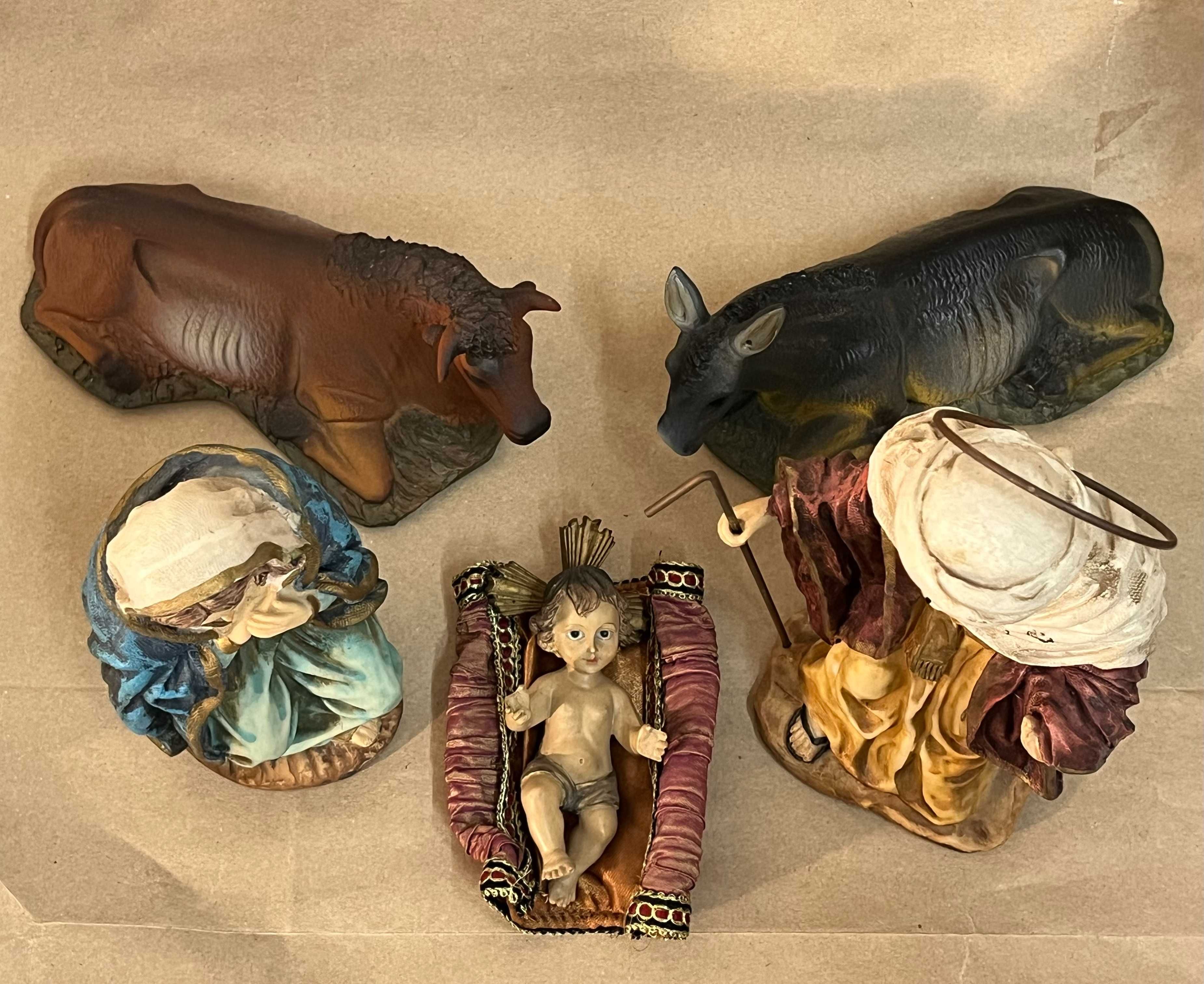 Presépio em resina com 5 peças