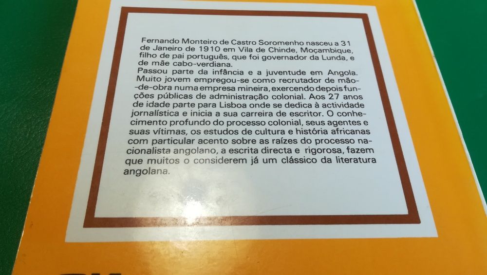 Castro Soromenho escritor moçambicano, 2 livros