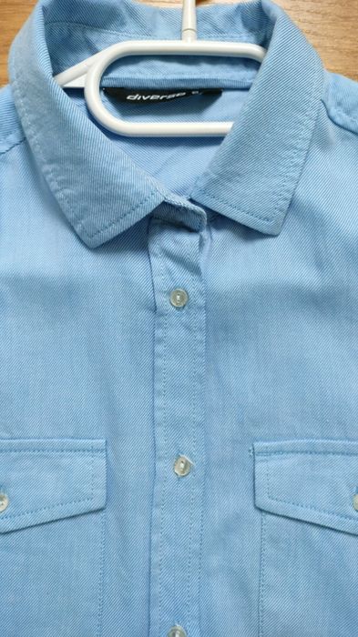 Koszula damska Diverse rozmiar S w błękitnym kolorze