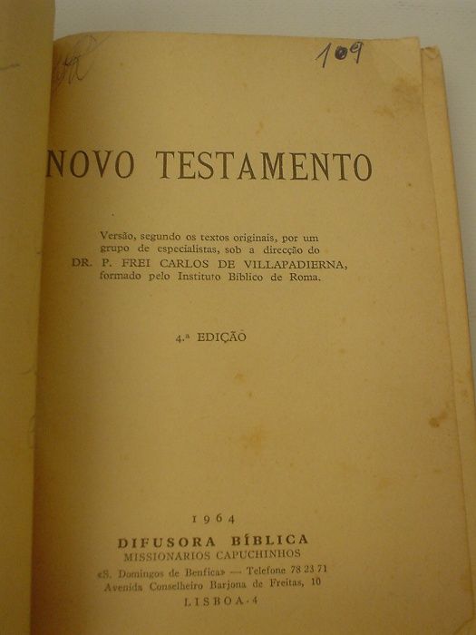 Novo Testamento - Difusora Bíblica - Ano 1964