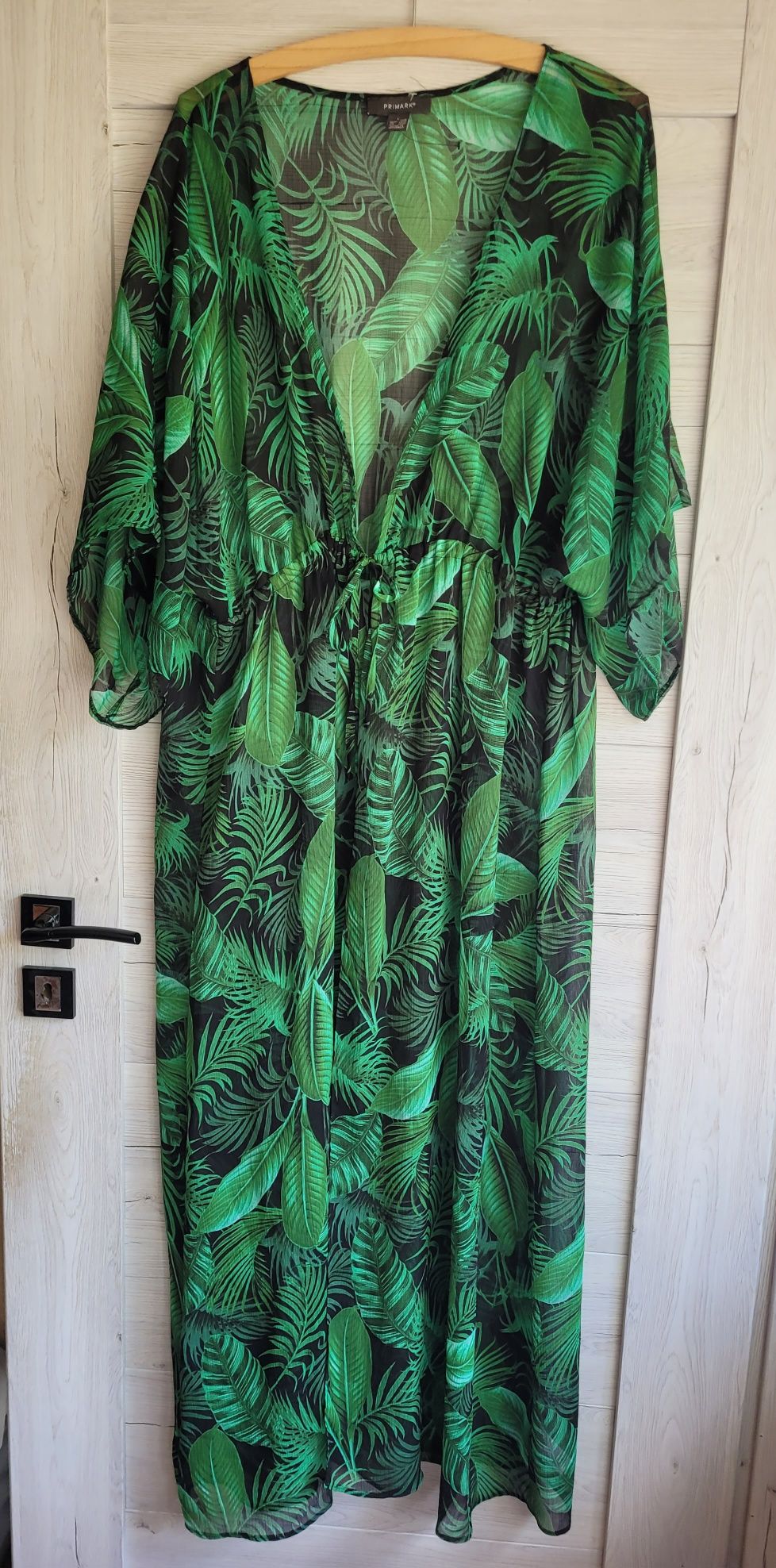Śliczna zwiewna sukienka print wiązanie Primark 42 44