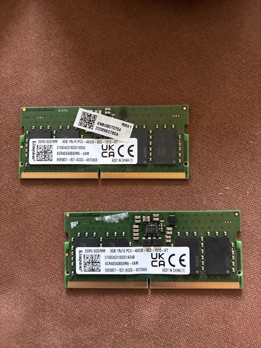 ОЗУ Kingston ddr5 2x8gb sodimm 4800гц