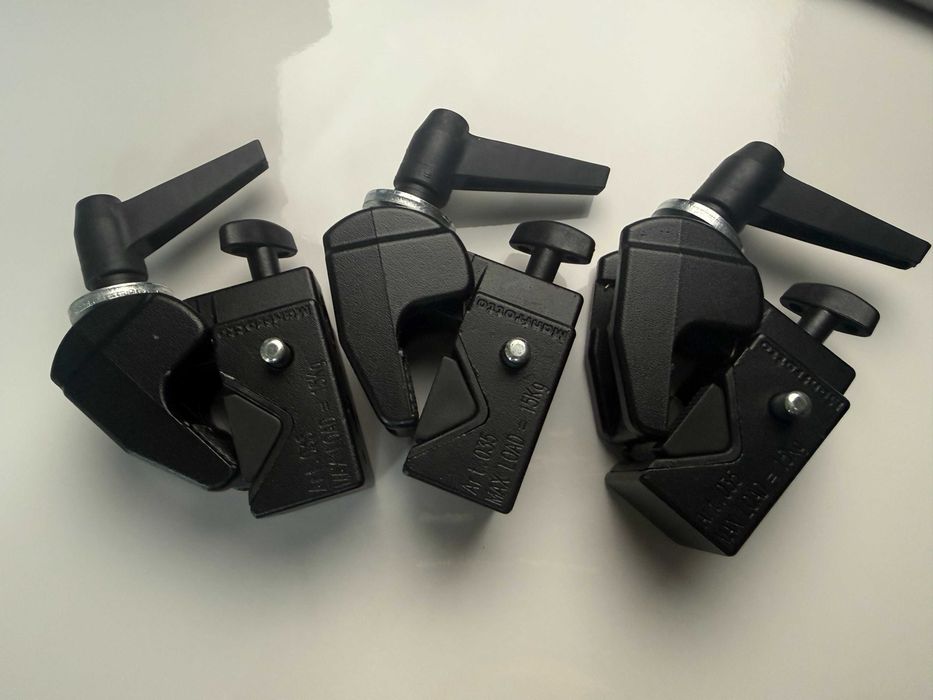 x3 Manfrotto MA 035 Super Clamp Uniwersalny Zasisk, Czarny