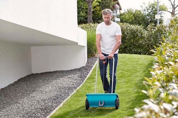 Siewnik ręczny ogrodowy 12,5 L do nasion nawozu trawy piasku soli NOWY