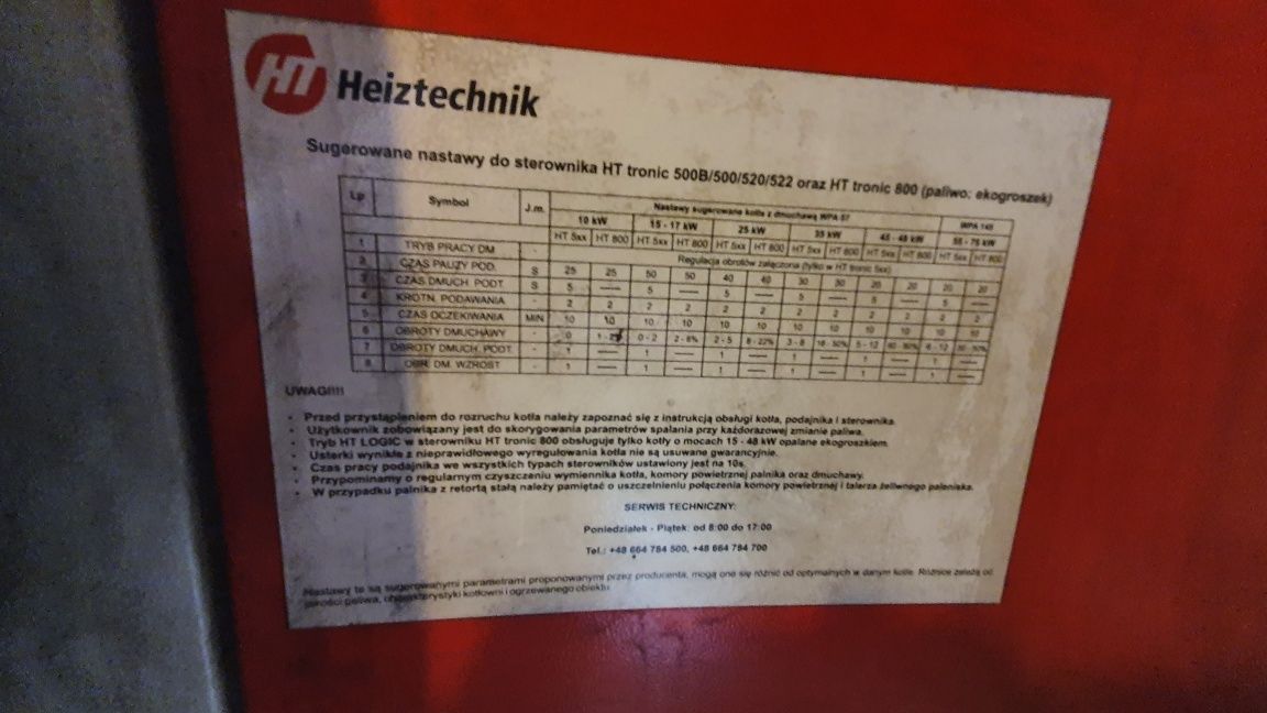 Piec heitz heitztechnik Q EKO 24 kw części do niego sterownik podajnik